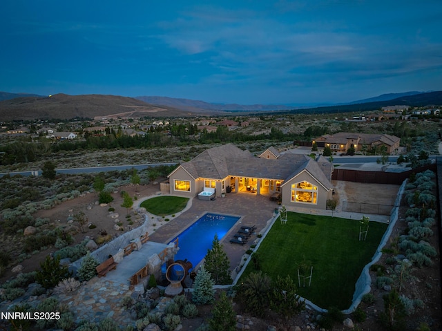 5427 Salmon River Ct, Reno, NV 89511 - aerial view of property and surrounding area featuring a mountainous background