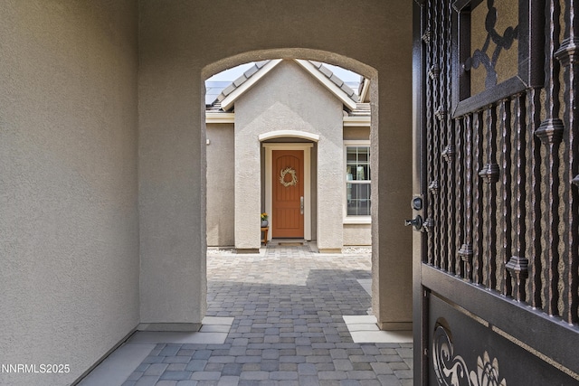 5427 Salmon River Ct, Reno, NV 89511 - property entrance featuring stucco siding