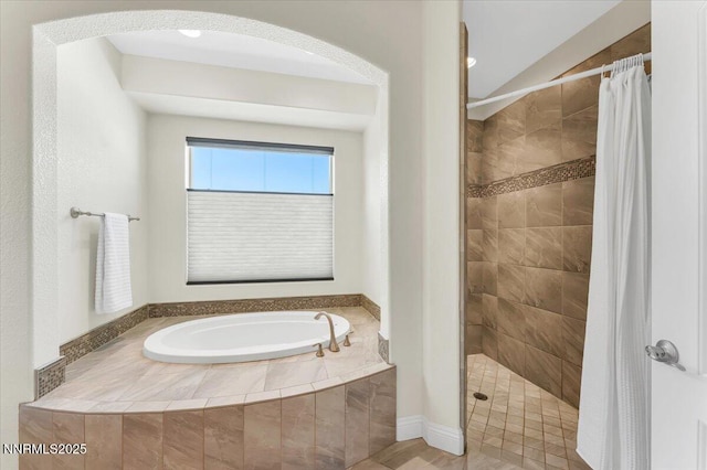 1636 Robb Dr, Carson City, NV 89703 - bathroom with a garden tub and a shower stall