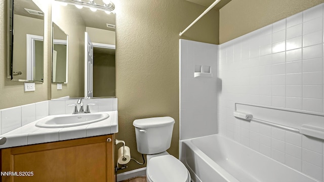 225 Gramercy Ln, Reno, NV 89509 - full bathroom featuring vanity, shower / bath combination, and a textured wall