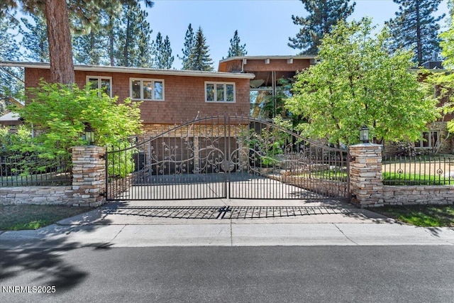 1263 Hidden Woods Dr, Zephyr Cove, NV 89413 - view of front of home featuring a gate