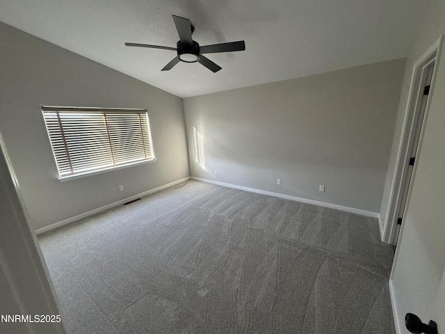 8 Conner Way, Gardnerville, NV 89410 - carpeted empty room with lofted ceiling and a ceiling fan