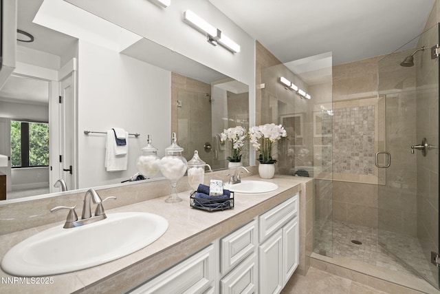 10594 Dixon Ln, Reno, NV 89511 - full bath featuring double vanity and a stall shower