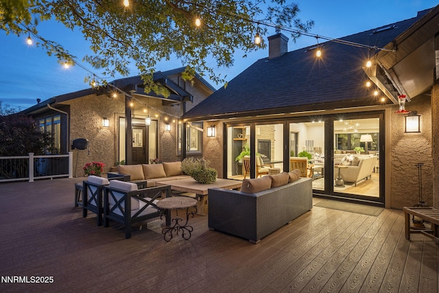 10594 Dixon Ln, Reno, NV 89511 - wooden deck featuring an outdoor living space