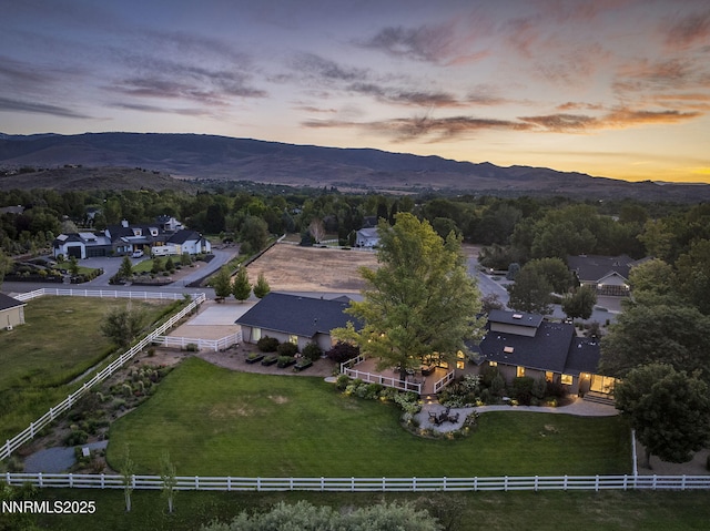 10594 Dixon Ln, Reno, NV 89511 - aerial view at dusk of a mountain view