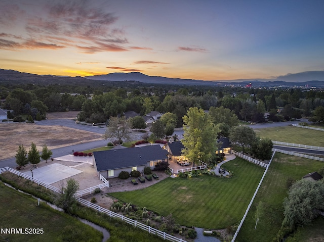 10594 Dixon Ln, Reno, NV 89511 - aerial view at dusk of a mountain view and a view of rural / pastoral area