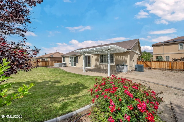 6469 Hale Bopp Ct, Sparks, NV 89436 - rear view of house with a pergola, a patio, and a fenced backyard