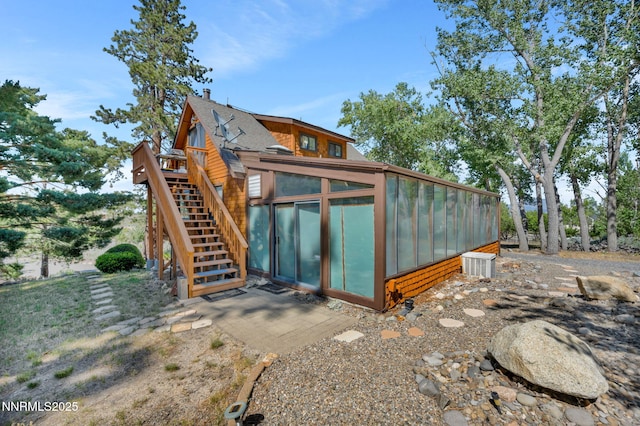 187 Jeannie Ln, Gardnerville, NV 89460 - view of outbuilding featuring a sunroom and stairs