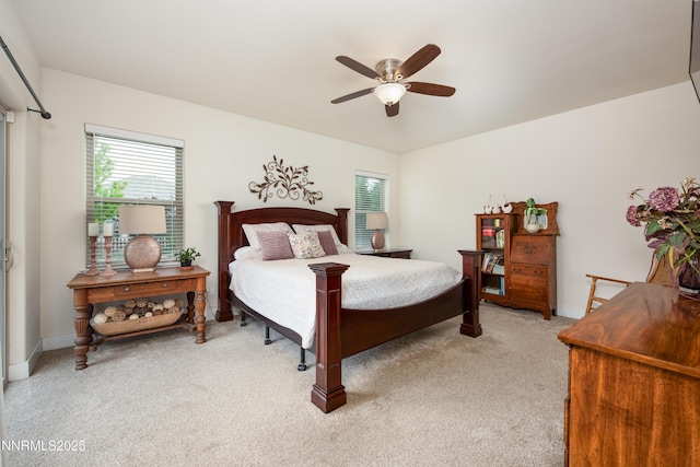 113 Denio Dr, Dayton, NV 89403 - bedroom with light colored carpet and a ceiling fan