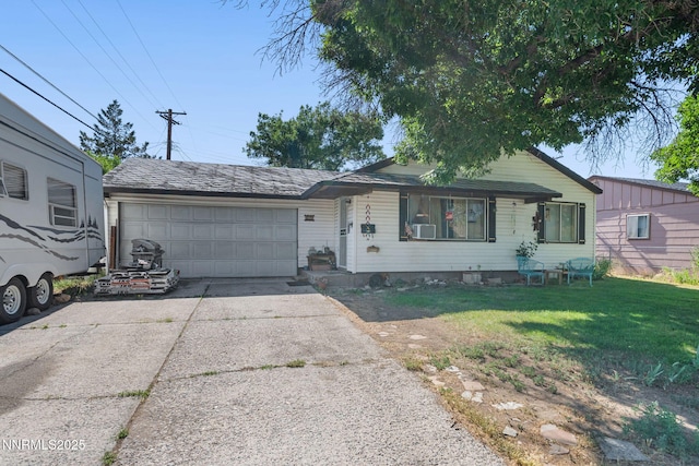 2455 Coppa Way, Sparks, NV 89431 - ranch-style home featuring an attached garage, driveway, a front lawn, and cooling unit