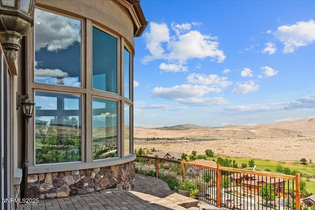 2550 Old Waverly Ct, Sparks, NV 89436 - wooden terrace with a mountain view