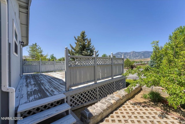 971 Shadow Ln, Carson City, NV 89705 - wooden deck featuring a mountain view