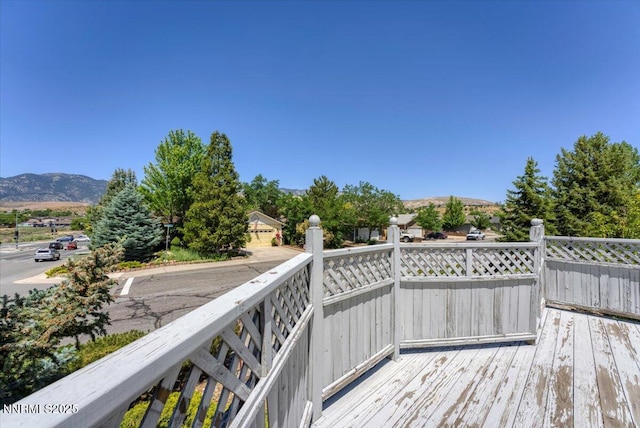 971 Shadow Ln, Carson City, NV 89705 - wooden deck with a mountain view