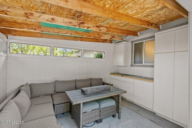 1510 E Slide Mountain Dr, Carson City, NV 89706 - living room with unfinished concrete flooring and healthy amount of natural light