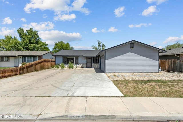 1510 E Slide Mountain Dr, Carson City, NV 89706 - ranch-style house featuring concrete driveway