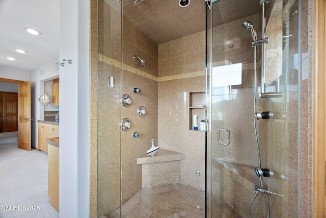 187 Yellow Jacket Rd, Glenbrook, NV 89413 - full bath featuring a shower stall and recessed lighting