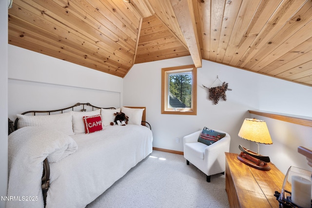 187 Yellow Jacket Rd, Glenbrook, NV 89413 - carpeted bedroom featuring wood ceiling and baseboards