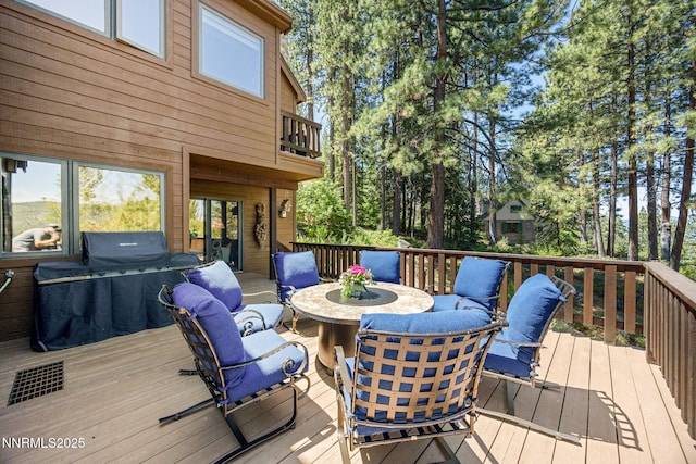 187 Yellow Jacket Rd, Glenbrook, NV 89413 - wooden terrace featuring outdoor dining space