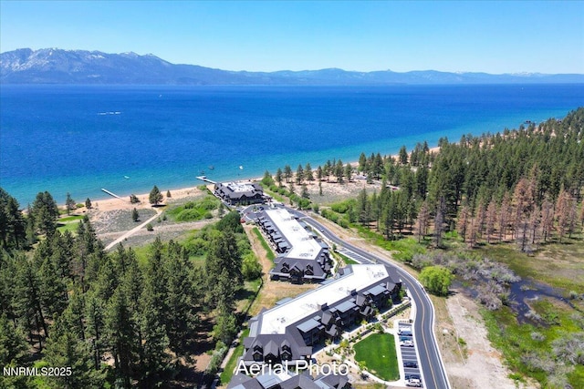 17 Beach Club Dr # 213, Stateline, NV 89449 - drone / aerial view of a water and mountain view