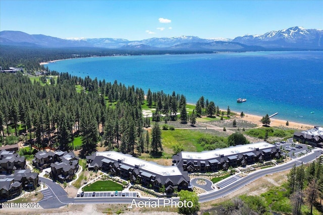17 Beach Club Dr # 213, Stateline, NV 89449 - drone / aerial view of a water and mountain view