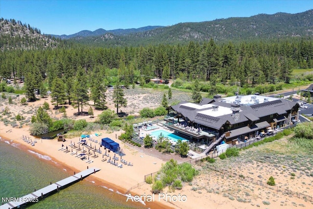 17 Beach Club Dr # 213, Stateline, NV 89449 - drone / aerial view of a forest and a water and mountain view
