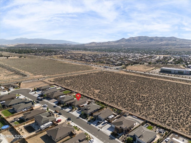 2217 Millville Dr, Spanish Springs, NV 89441 - aerial view of property and surrounding area with a mountainous background