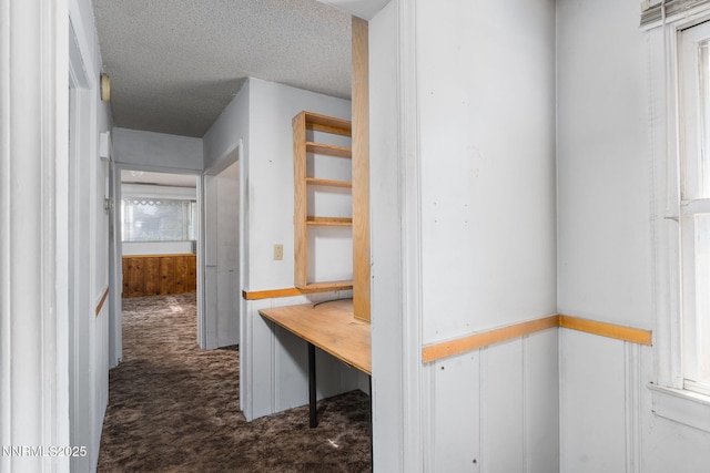 5385 Carol Dr, Sun Valley, NV 89433 - hall featuring dark colored carpet and a textured ceiling