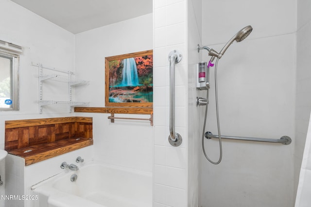 5385 Carol Dr, Sun Valley, NV 89433 - bathroom featuring a garden tub and a shower
