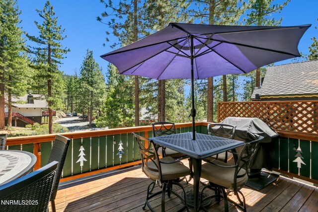 1064 Lucerne Way, Incline Village, NV 89451 - deck with outdoor dining area