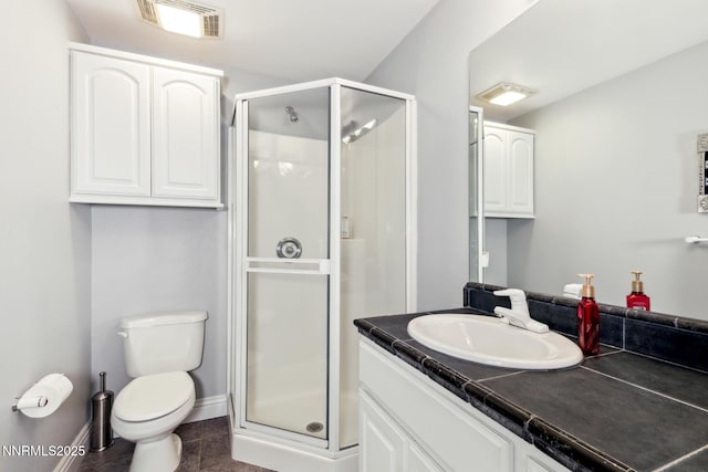 1064 Lucerne Way, Incline Village, NV 89451 - full bathroom featuring vanity, a stall shower, and tile patterned floors