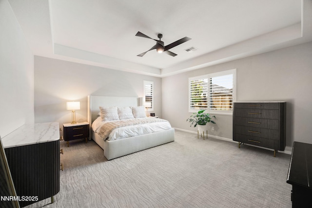 2021 Neviekay Ln, Reno, NV 89521 - bedroom featuring a tray ceiling, carpet floors, and ceiling fan