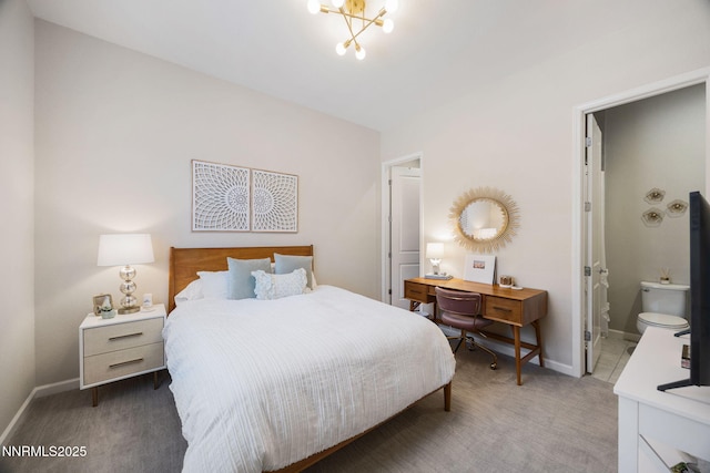 2021 Neviekay Ln, Reno, NV 89521 - bedroom featuring light carpet and ensuite bath