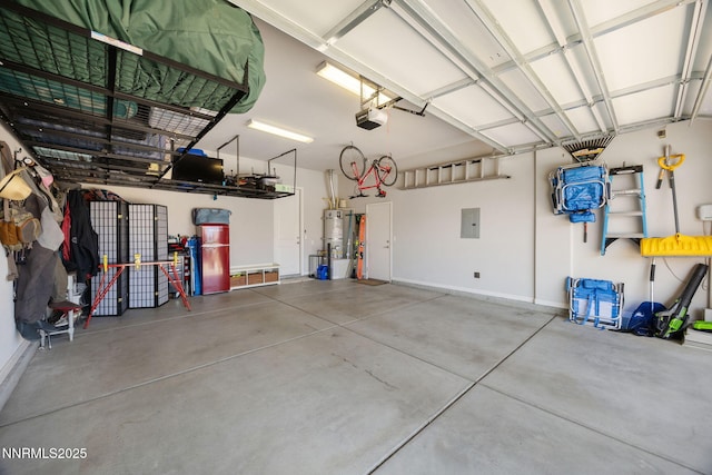 2021 Neviekay Ln, Reno, NV 89521 - garage with a garage door opener, water heater, and electric panel