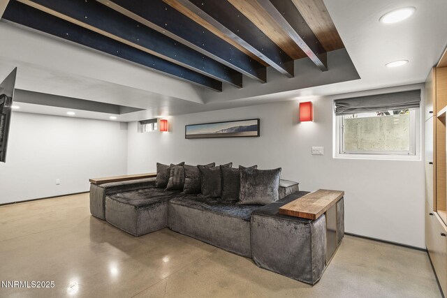 1296 Nixon Ave, Reno, NV 89509 - living room with concrete floors and recessed lighting