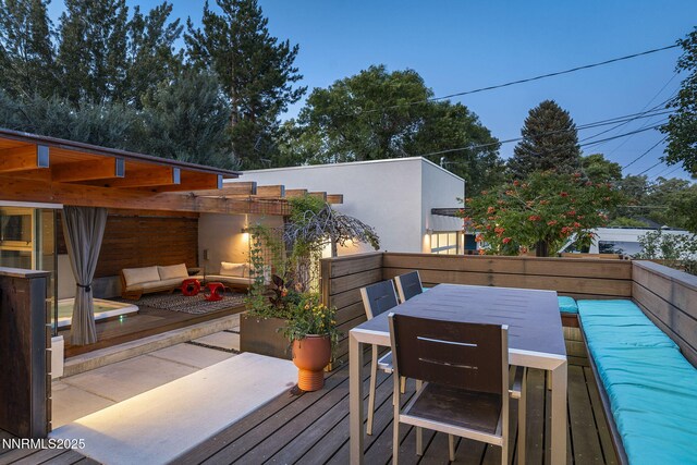 1296 Nixon Ave, Reno, NV 89509 - deck featuring an outdoor living space and outdoor dining area