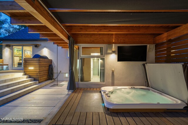 1296 Nixon Ave, Reno, NV 89509 - deck with a covered hot tub