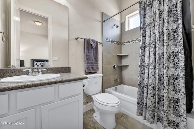 11575 Anthem Dr, Spanish Springs, NV 89441 - bathroom featuring shower / bath combo, vanity, and tile patterned flooring