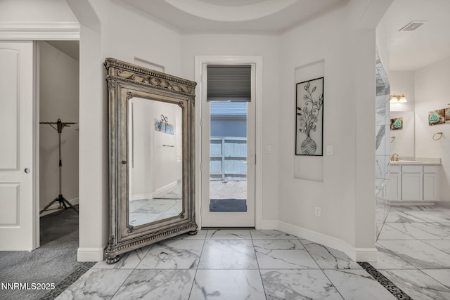 11575 Anthem Dr, Spanish Springs, NV 89441 - entrance foyer featuring light marble finish flooring