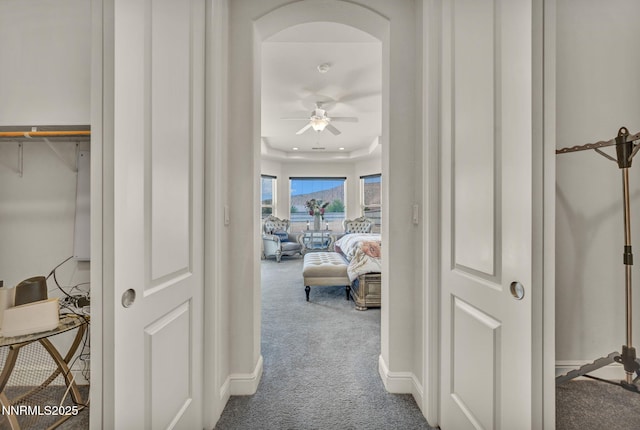 11575 Anthem Dr, Spanish Springs, NV 89441 - hall with carpet and arched walkways