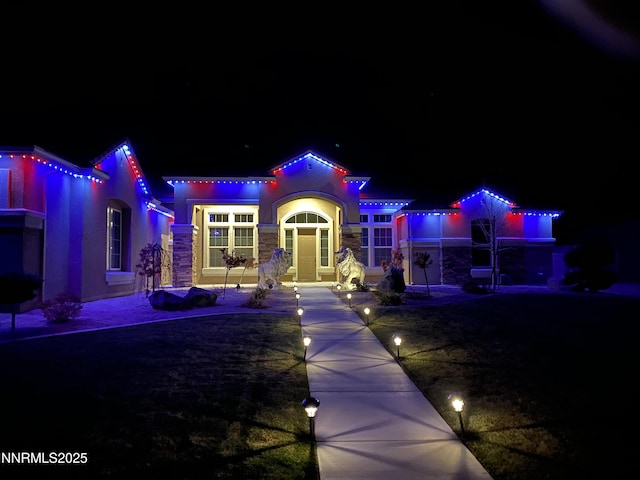 11575 Anthem Dr, Spanish Springs, NV 89441 - view of front facade with stucco siding and stone siding