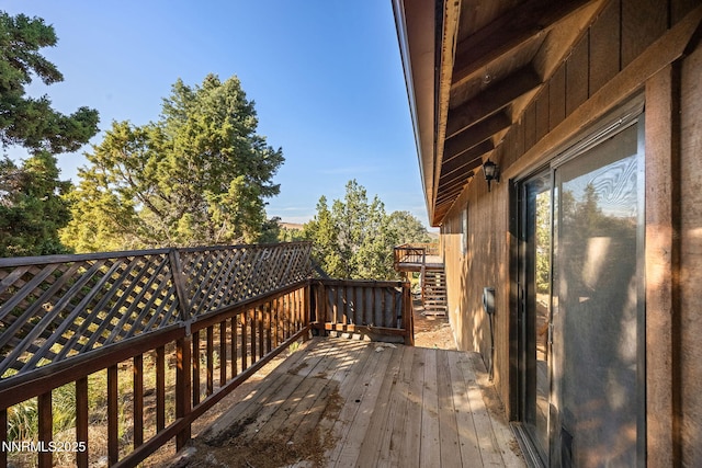 2260 Empire Rd, Reno, NV 89521 - wooden terrace with stairway