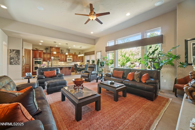 3970 Nature Trl, Reno, NV 89511 - living room with recessed lighting and a ceiling fan