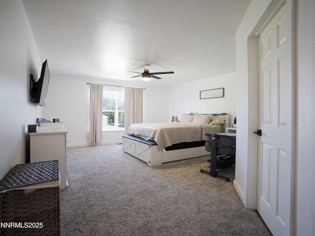 5875 Brooke Dr, Winnemucca, NV 89445 - carpeted bedroom with a ceiling fan and baseboards