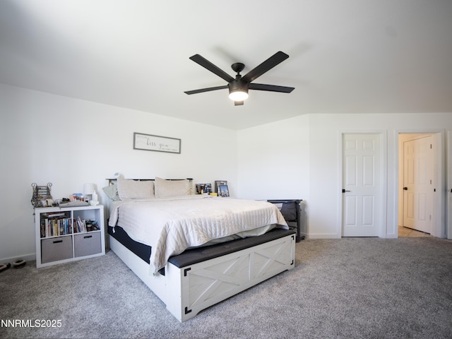 5875 Brooke Dr, Winnemucca, NV 89445 - bedroom featuring carpet and ceiling fan