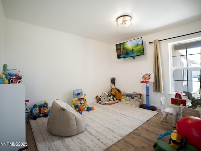 5875 Brooke Dr, Winnemucca, NV 89445 - rec room with wood finished floors and baseboards