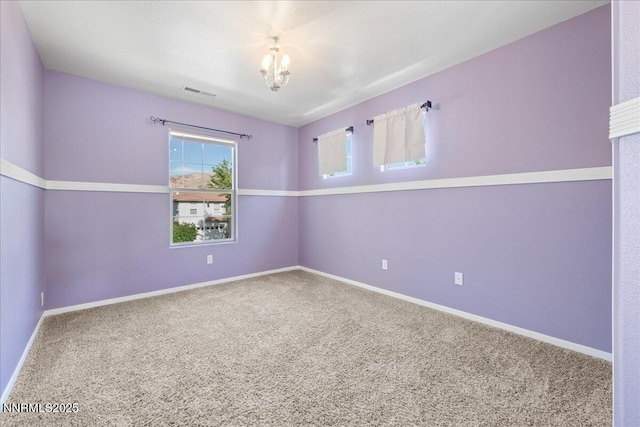 2865 Cintoia Dr, Sparks, NV 89434 - carpeted spare room featuring a chandelier and baseboards