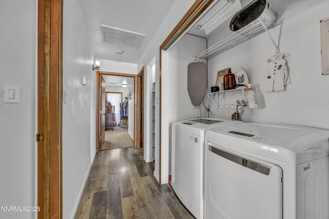 6200 Winnemucca Ranch Rd, Reno, NV 89510 - washroom with independent washer and dryer and hardwood / wood-style floors