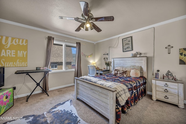 6200 Winnemucca Ranch Rd, Reno, NV 89510 - carpeted bedroom featuring ornamental molding and a ceiling fan