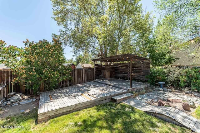1245 Junction Ct, Sparks, NV 89434 - fenced backyard with a wooden deck