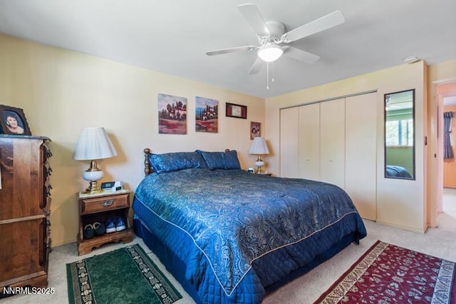 4385 Valdez Way, Reno, NV 89502 - carpeted bedroom featuring a closet and ceiling fan